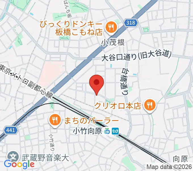 音楽教室ソラーレ小竹向原教室の地図