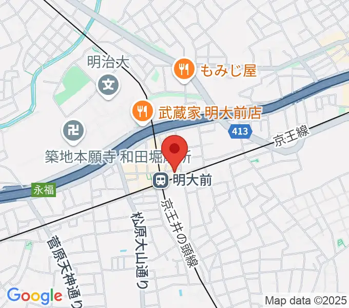 ガードアイランドスタジオ明大前店の地図
