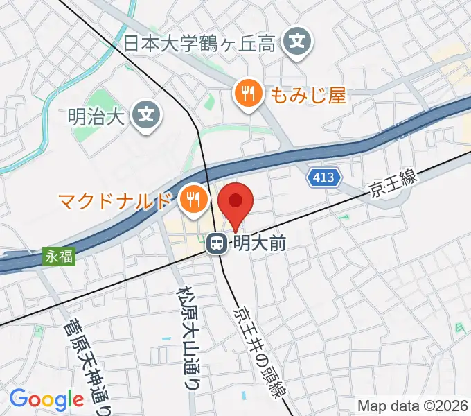 ガードアイランドスタジオ明大前店の地図