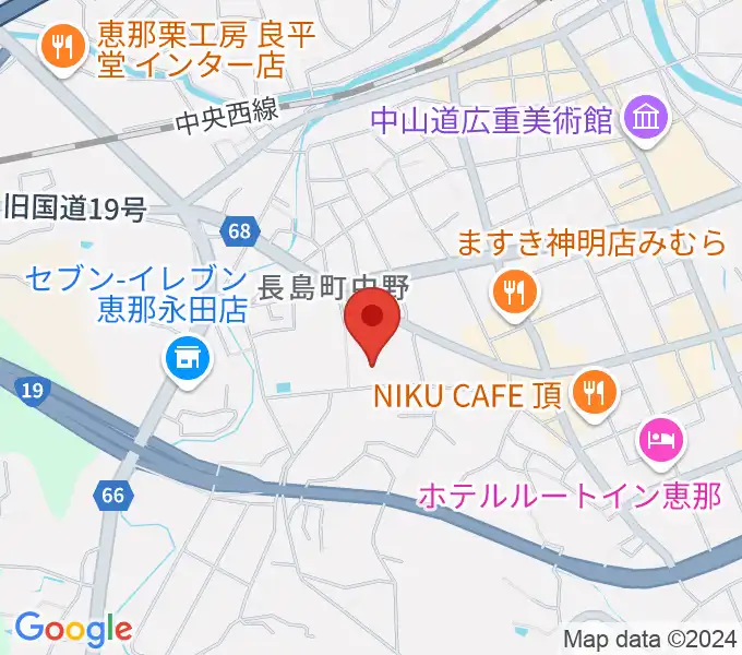 恵那文化センターの地図