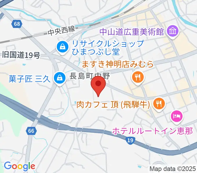 恵那文化センターの地図