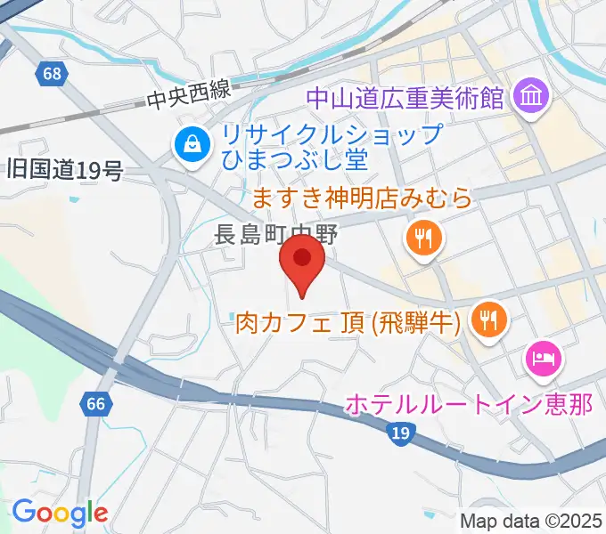 恵那文化センターの地図
