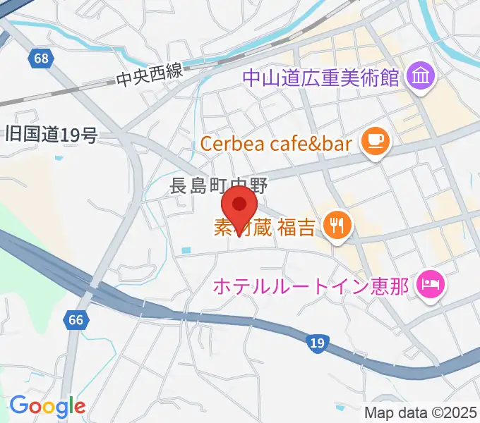 恵那文化センターの地図