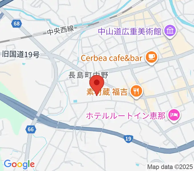 恵那文化センターの地図