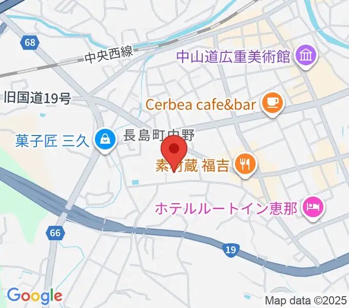 恵那文化センターの地図