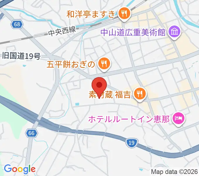 恵那文化センターの地図