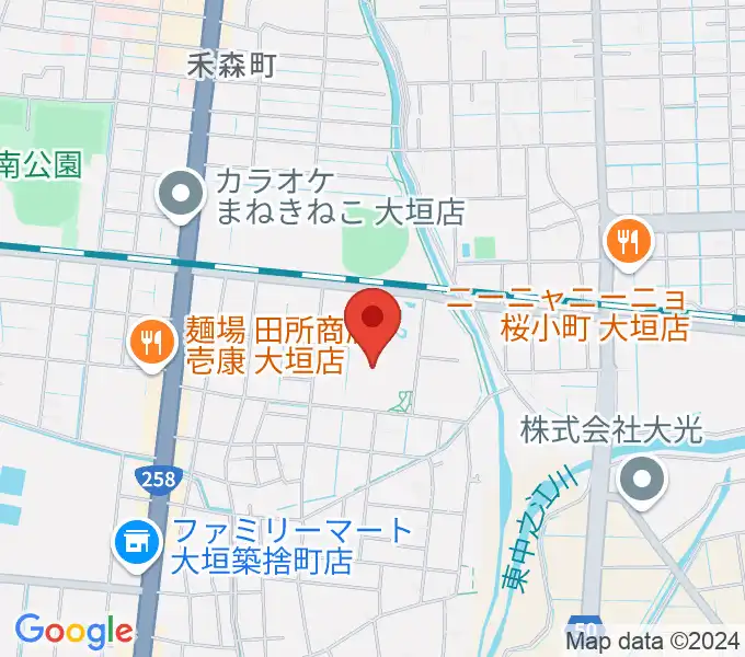 大垣市民会館の地図