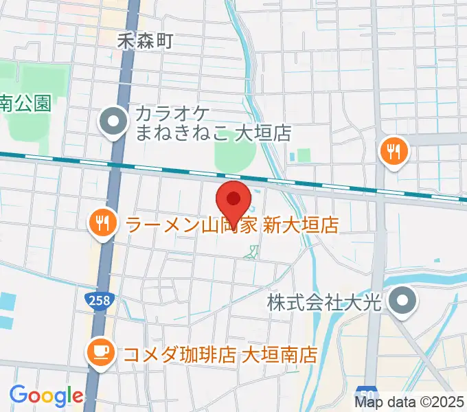 大垣市民会館の地図