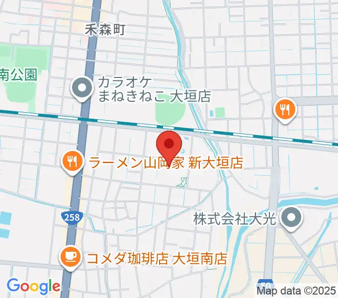 大垣市民会館の地図