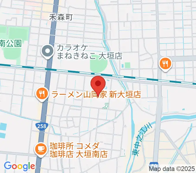 大垣市民会館の地図