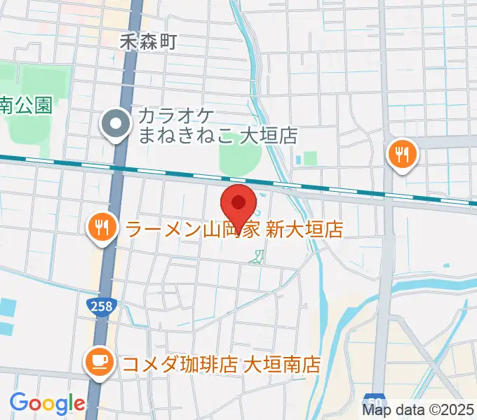 大垣市民会館の地図