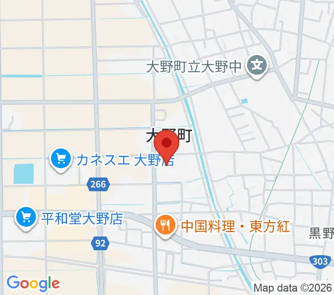 大野町総合町民センターの地図