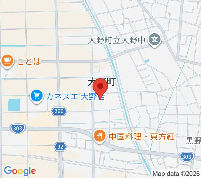 大野町総合町民センターの地図