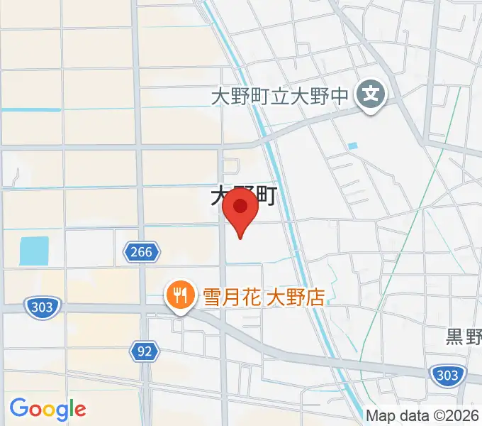 大野町総合町民センターの地図