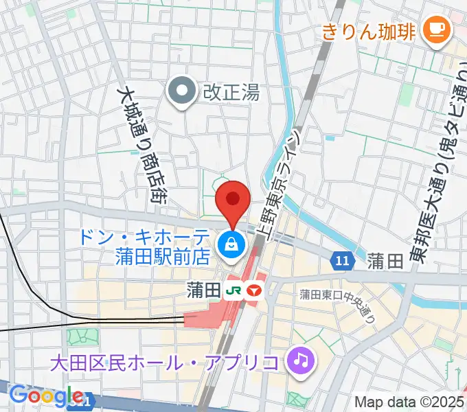 ガードアイランドスタジオ蒲田店の地図