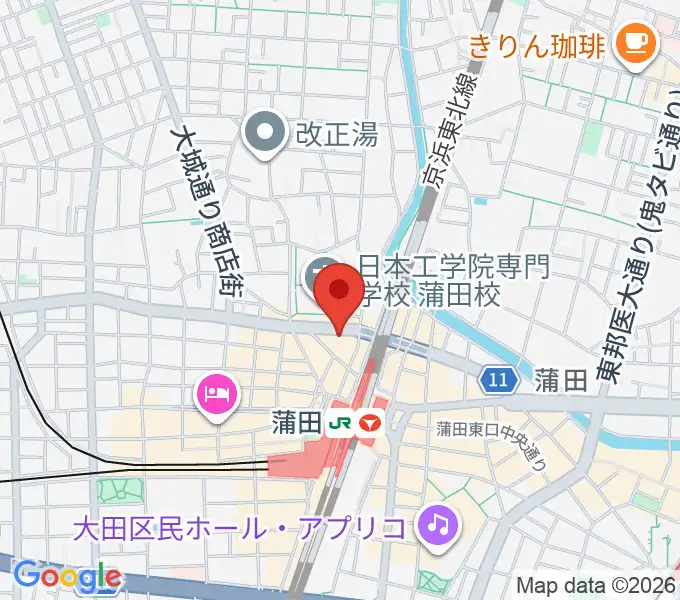 ガードアイランドスタジオ蒲田店の地図
