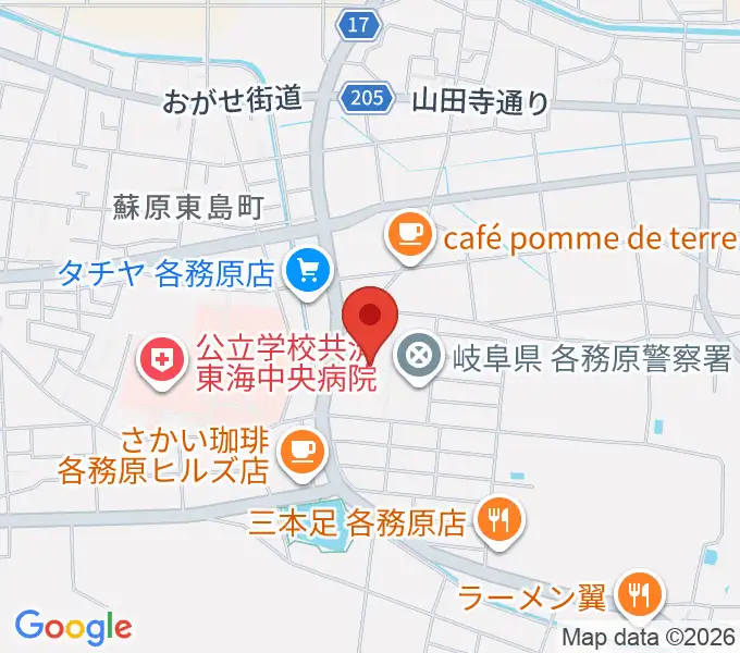 プリニーの市民会館の地図