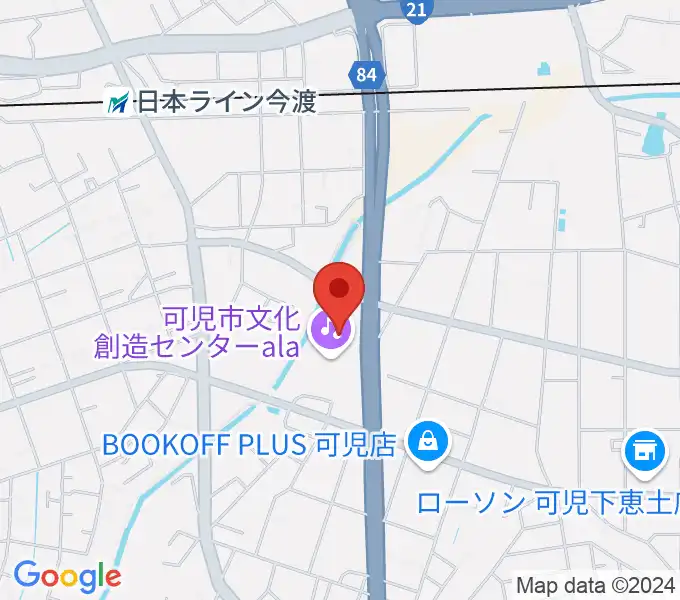 可児市文化創造センターの地図