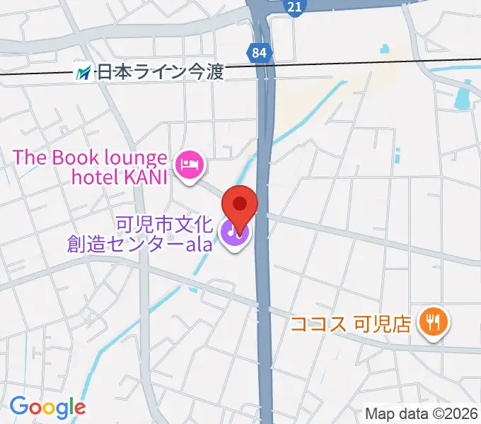 可児市文化創造センターalaの地図