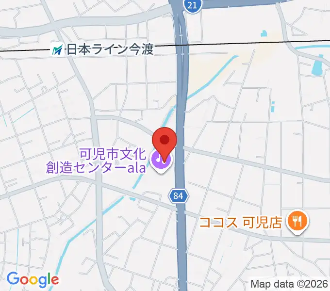 可児市文化創造センターalaの地図