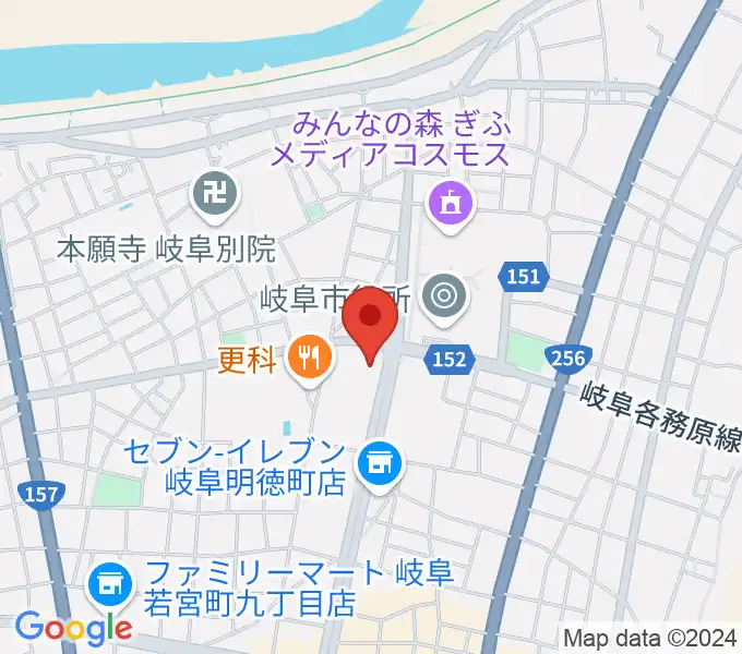 岐阜市民会館の地図