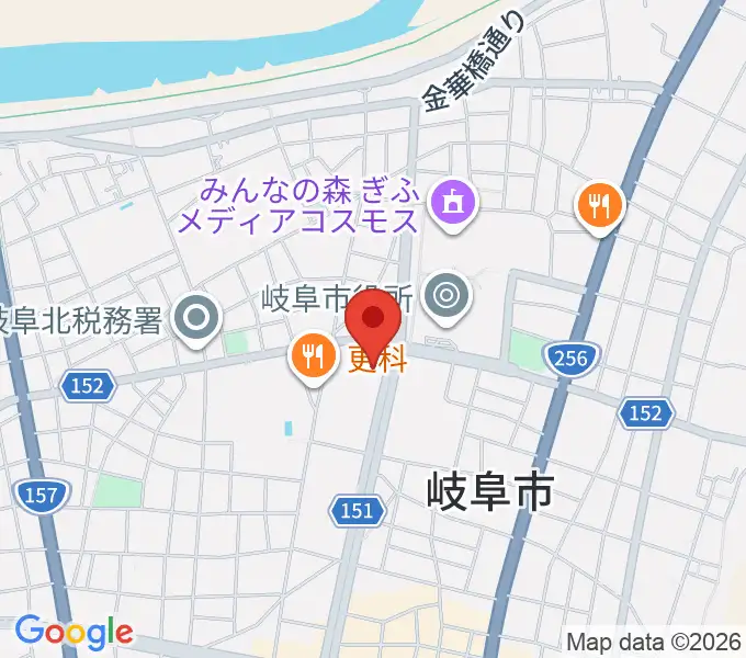 ぎふしんフォーラムの地図