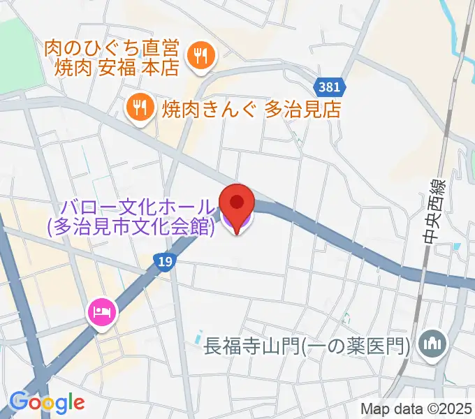 バロー文化ホールの地図