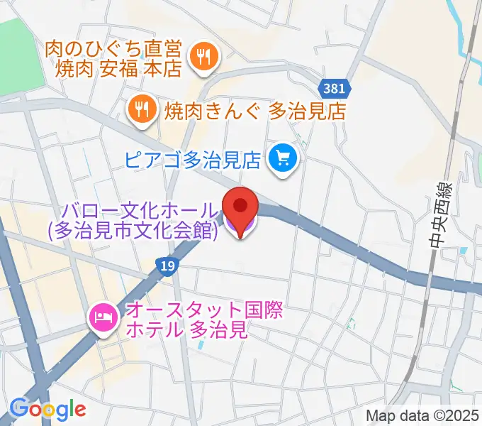 バロー文化ホールの地図