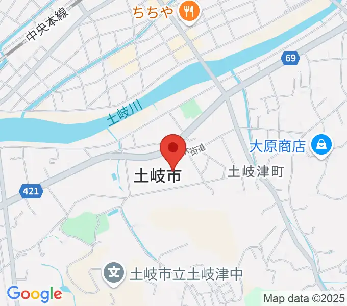 土岐市文化プラザの地図