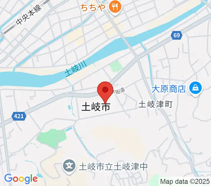 土岐市文化プラザの地図