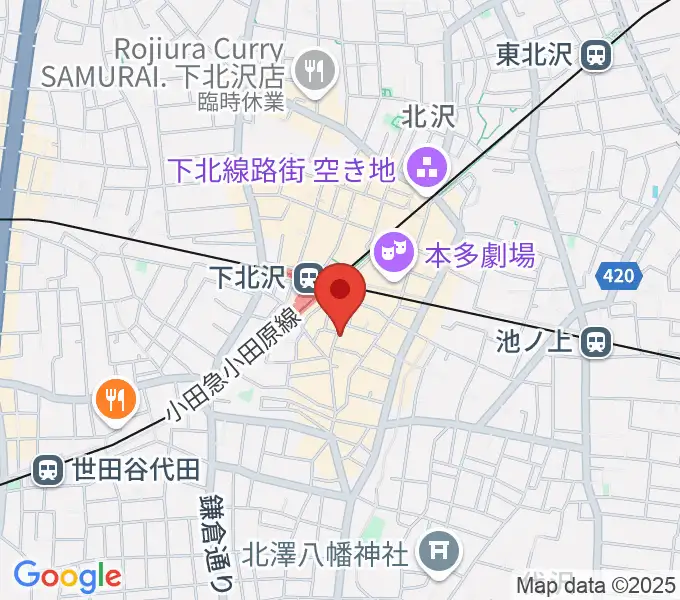 ガードアイランドスタジオ下北沢店の地図