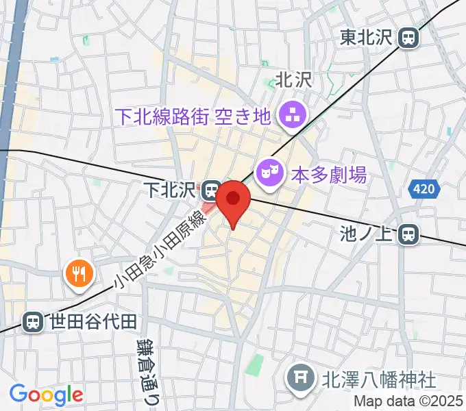 ガードアイランドスタジオ下北沢店の地図