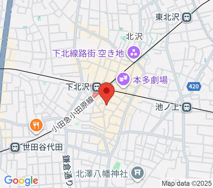 ガードアイランドスタジオ下北沢店の地図