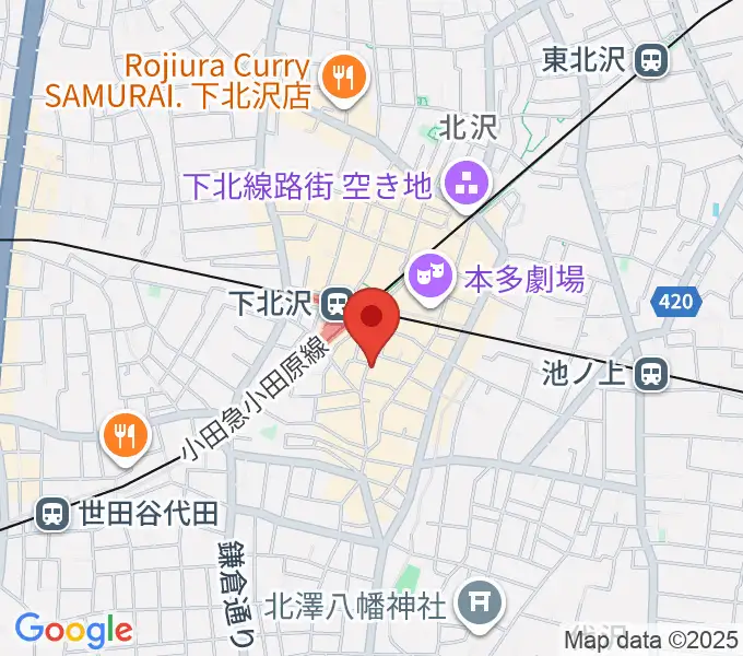 ガードアイランドスタジオ下北沢店の地図