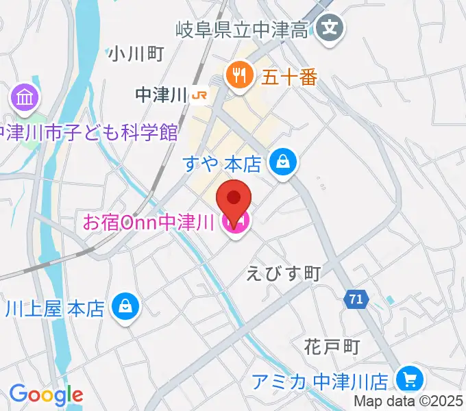 中津川ブレスの地図