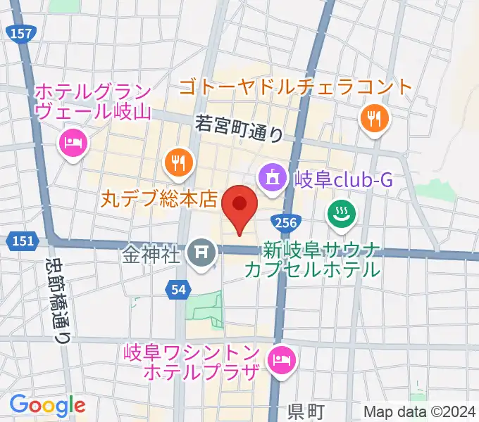 JAZZ LIVE SPOT BAGUの地図