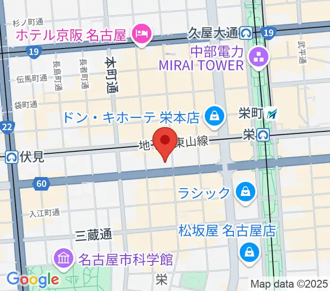 名古屋ブルーノートの地図