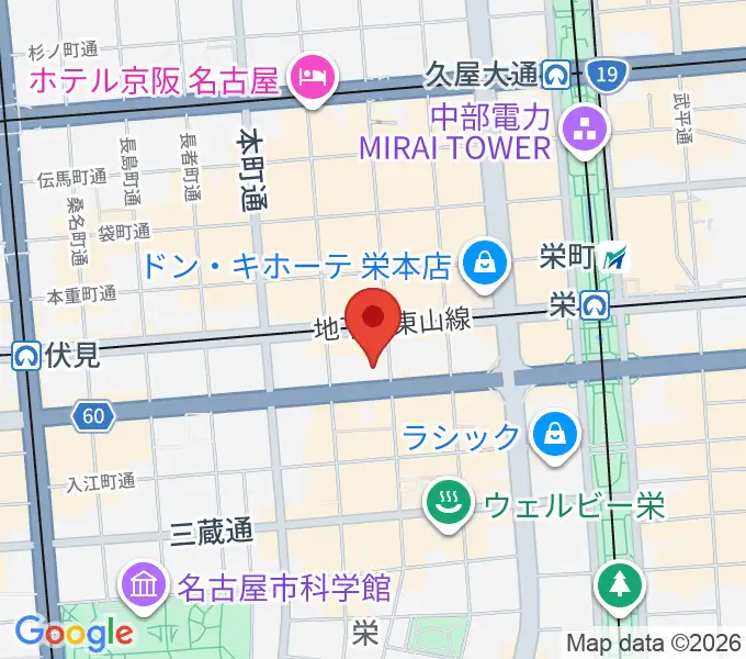 名古屋ブルーノートの地図