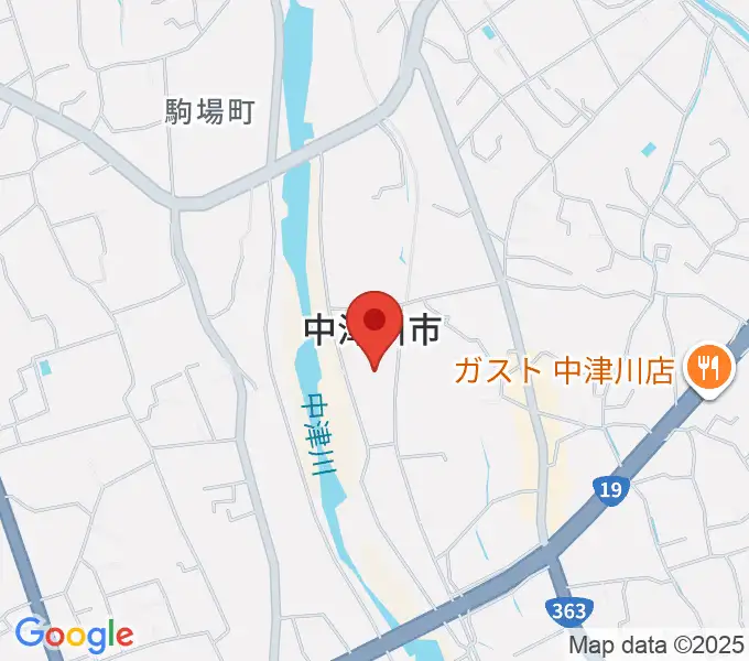 中津川文化会館の地図