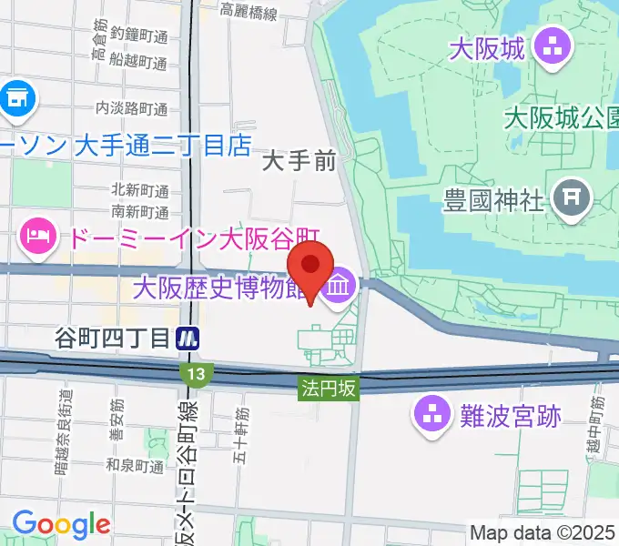 NHK大阪ホールの地図