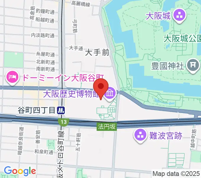 NHK大阪ホールの地図