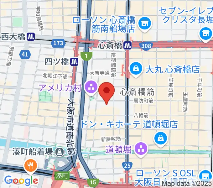 [移転]アメリカ村CLAPPERの地図