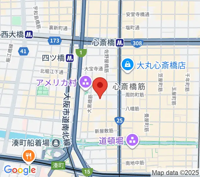 [移転]アメリカ村CLAPPERの地図