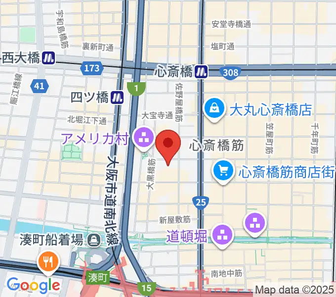 [移転]アメリカ村CLAPPERの地図