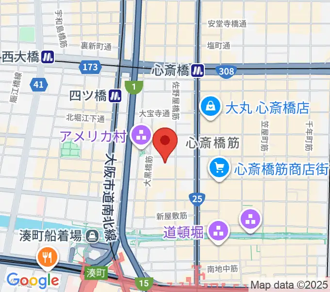 [移転]アメリカ村CLAPPERの地図