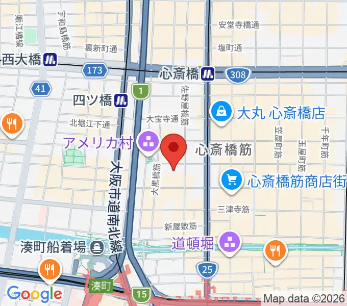 [移転]アメリカ村CLAPPERの地図