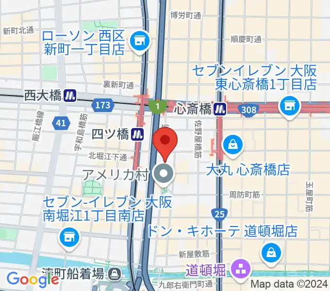 心斎橋AtlantiQsの地図