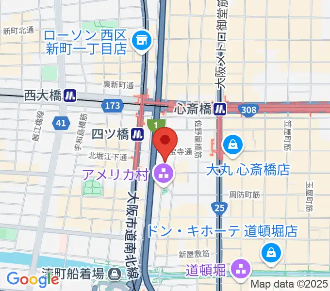 心斎橋AtlantiQsの地図