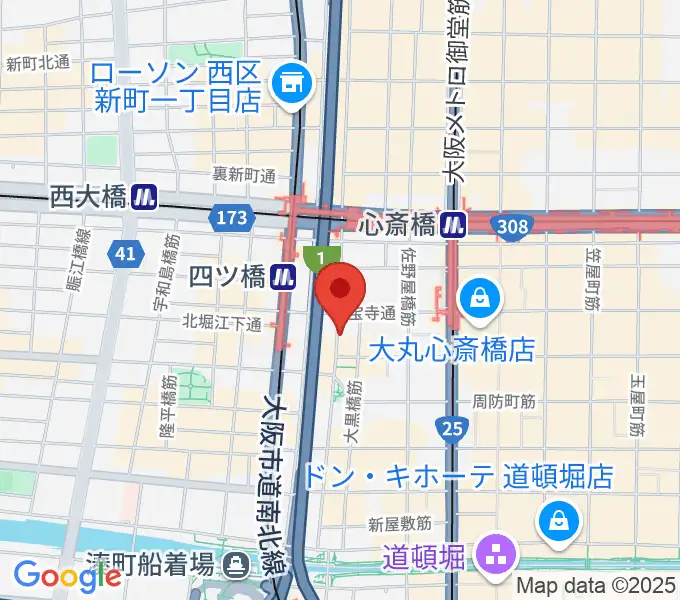 心斎橋AtlantiQsの地図