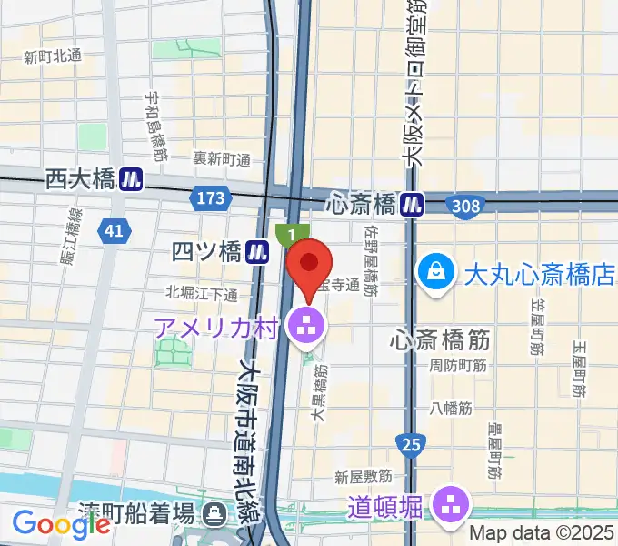 心斎橋AtlantiQsの地図